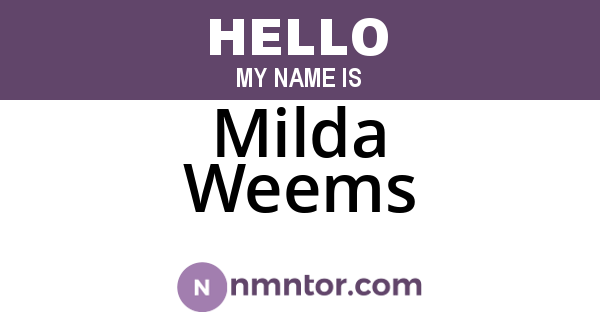 Milda Weems