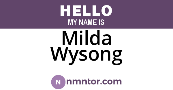 Milda Wysong