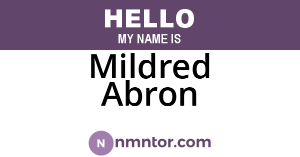 Mildred Abron