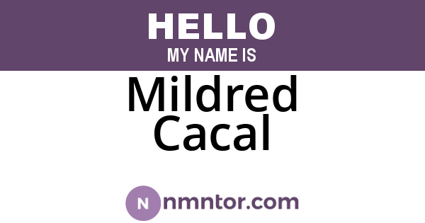 Mildred Cacal