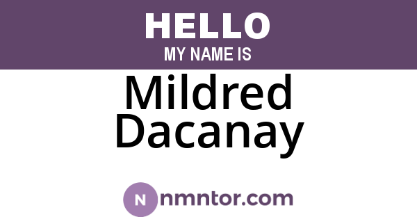 Mildred Dacanay