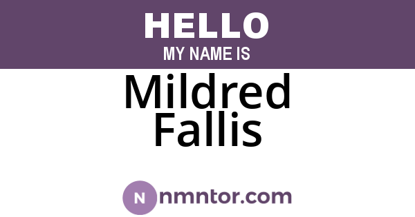 Mildred Fallis