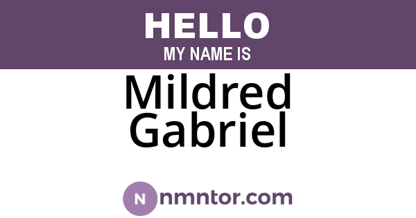 Mildred Gabriel