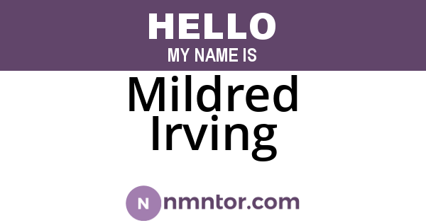 Mildred Irving