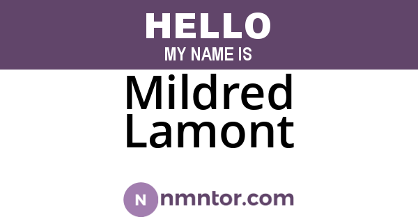 Mildred Lamont