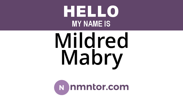 Mildred Mabry