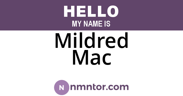 Mildred Mac