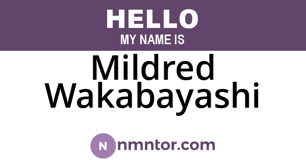 Mildred Wakabayashi