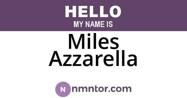 Miles Azzarella