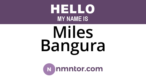 Miles Bangura