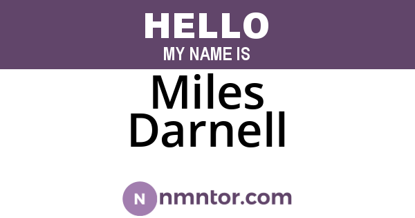 Miles Darnell
