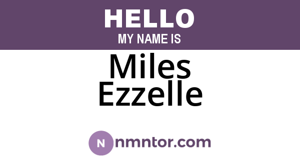 Miles Ezzelle