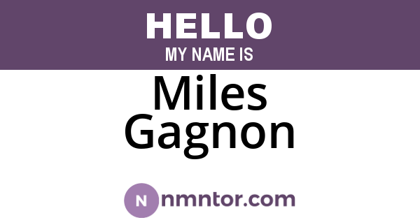 Miles Gagnon