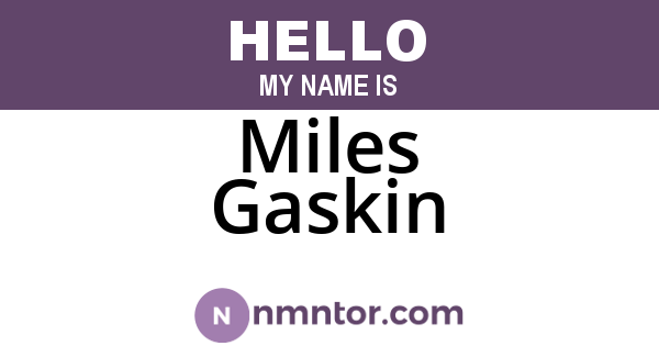 Miles Gaskin