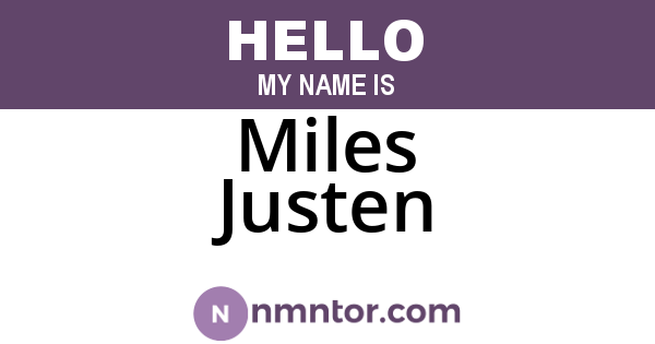 Miles Justen
