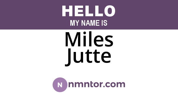 Miles Jutte
