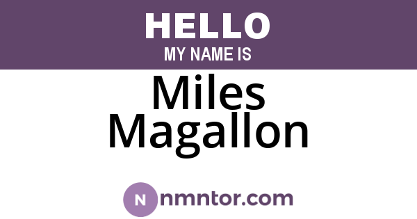 Miles Magallon