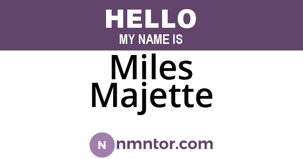 Miles Majette