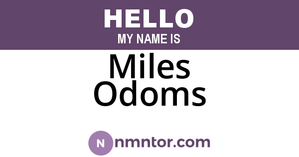 Miles Odoms