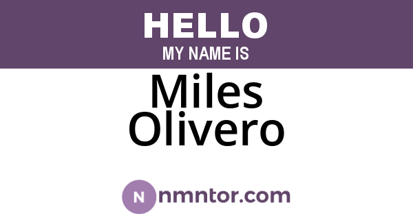 Miles Olivero