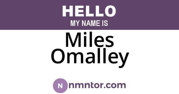 Miles Omalley