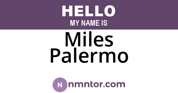 Miles Palermo