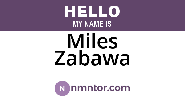 Miles Zabawa