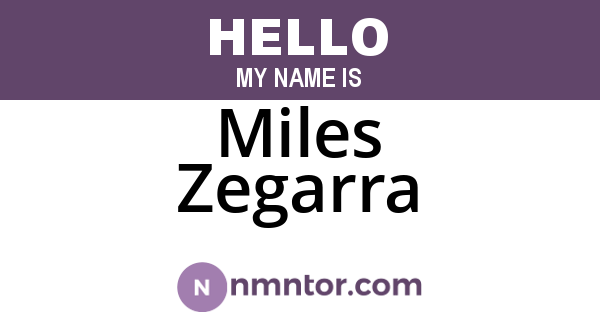 Miles Zegarra