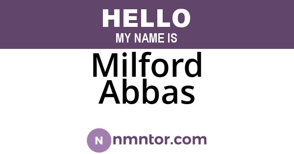 Milford Abbas