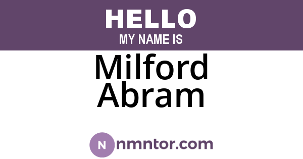 Milford Abram