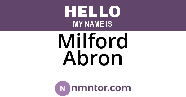 Milford Abron