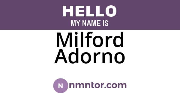 Milford Adorno