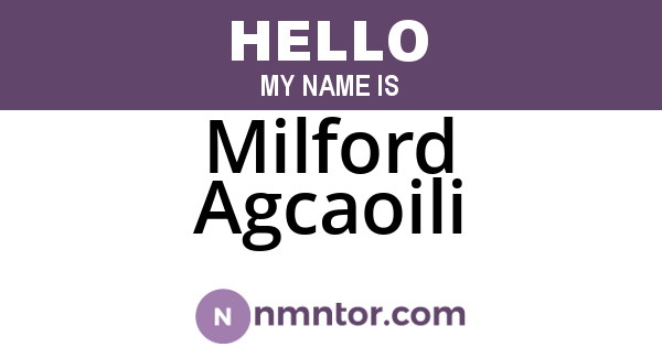 Milford Agcaoili