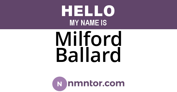Milford Ballard