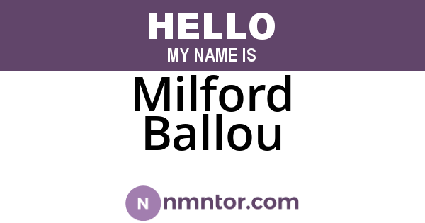 Milford Ballou