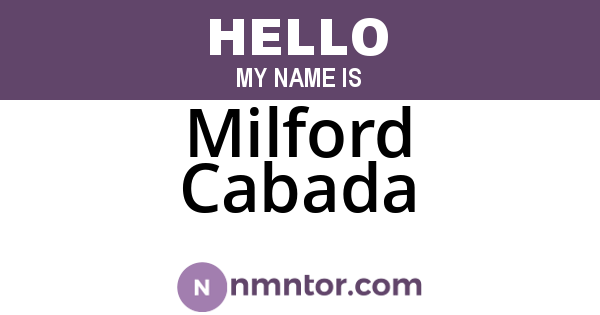 Milford Cabada