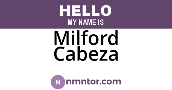 Milford Cabeza