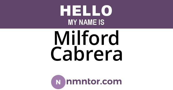 Milford Cabrera