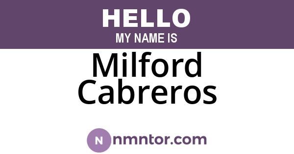 Milford Cabreros