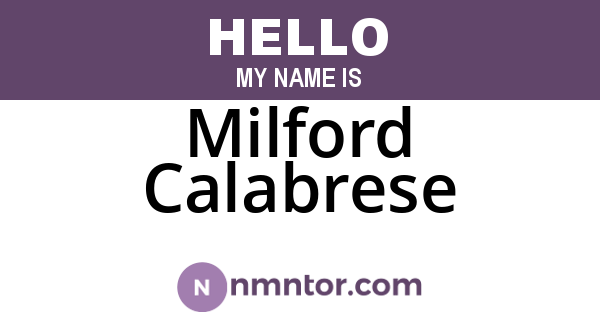 Milford Calabrese