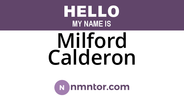 Milford Calderon