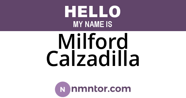 Milford Calzadilla