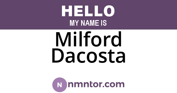 Milford Dacosta