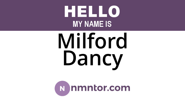 Milford Dancy