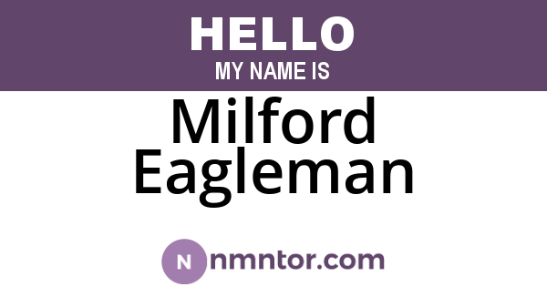 Milford Eagleman