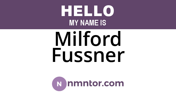 Milford Fussner