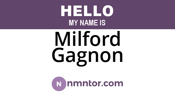 Milford Gagnon