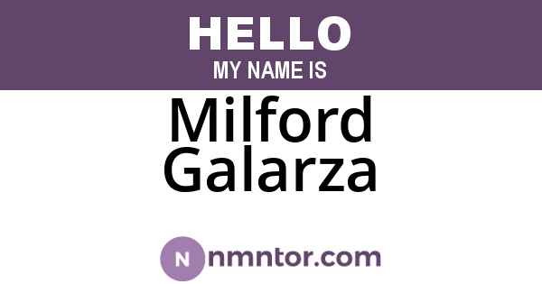 Milford Galarza