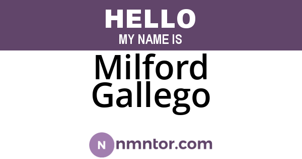 Milford Gallego