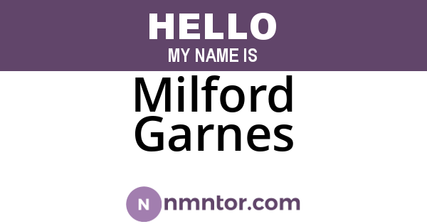 Milford Garnes